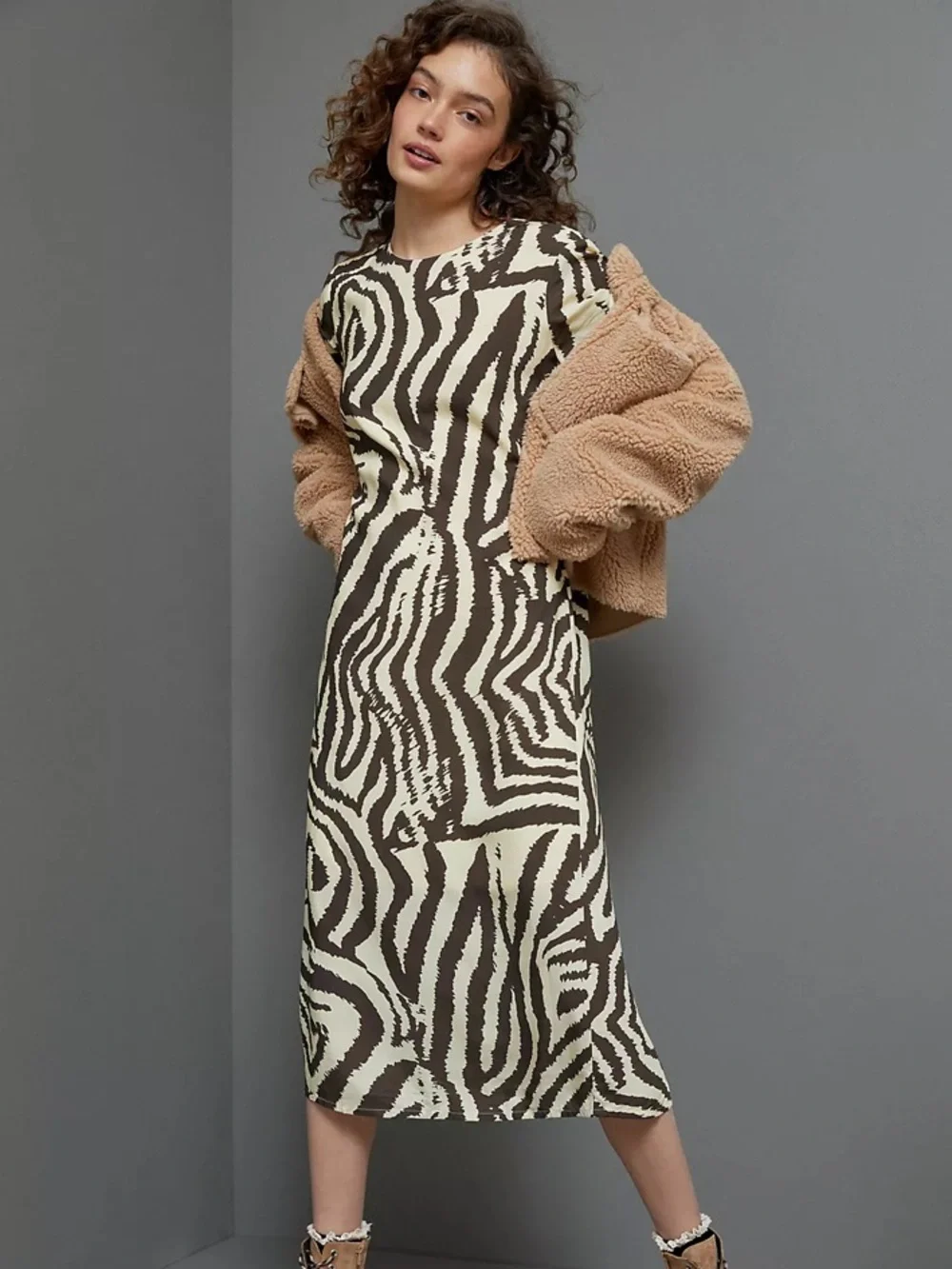 Anthropologie Corey Lynn Calter Zebra Maxi Tee Dress Size XSP - Picture 1 of 14